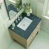 James Martin Vanities 30'' Single Vanity, Whitewashed Oak w/ 3 CM Parisien Bleu Quartz Top 330-V30-WWO-3PBL